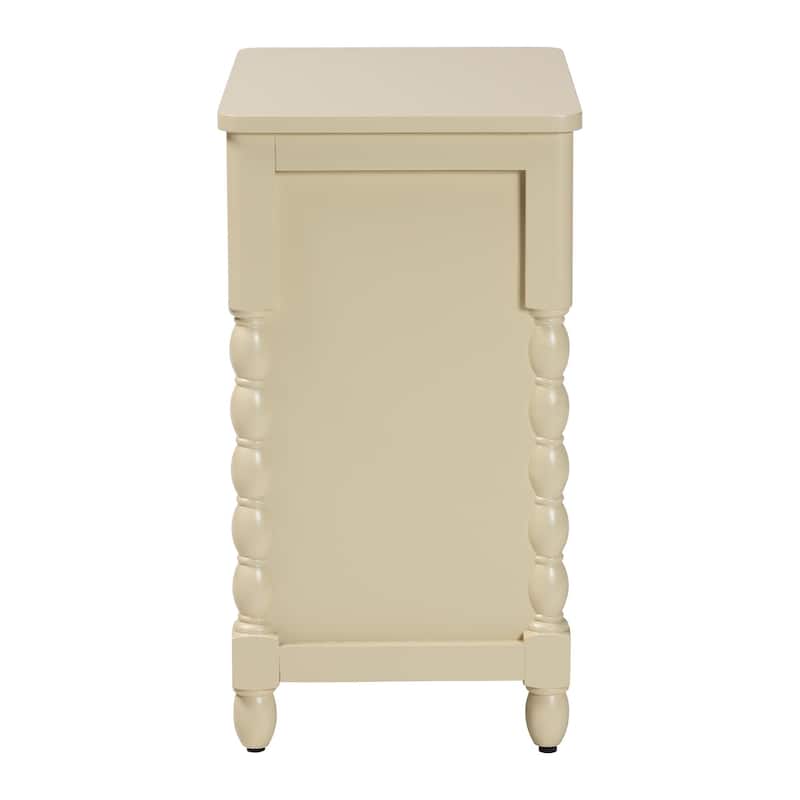 Kyla Nightstand with Spindle Legs - 3-Drawer Bedside Table with Turned Detailing and Inset Paneling