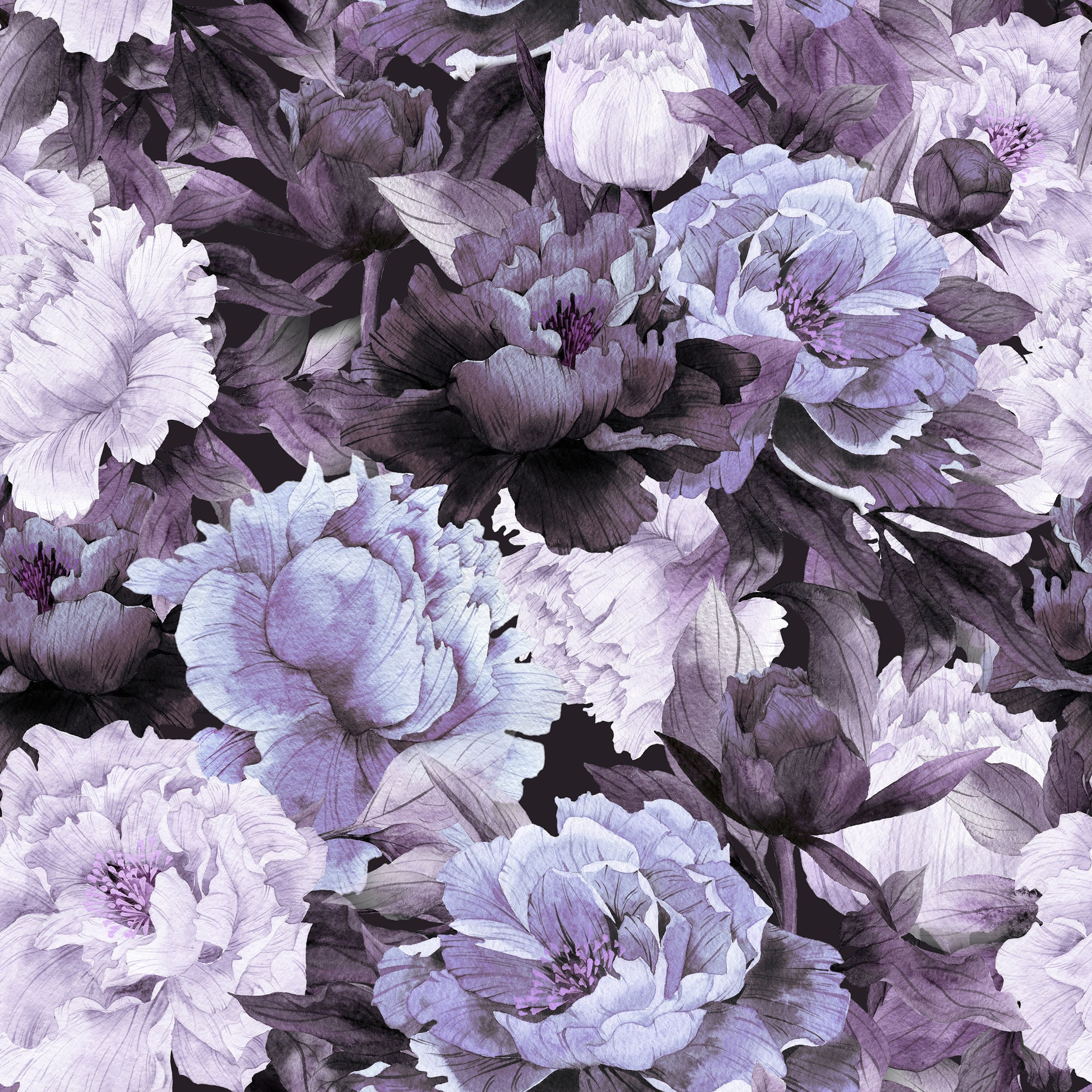 Purple Peony Flowers Wallpaper Mural Bed Bath & Beyond 32617069