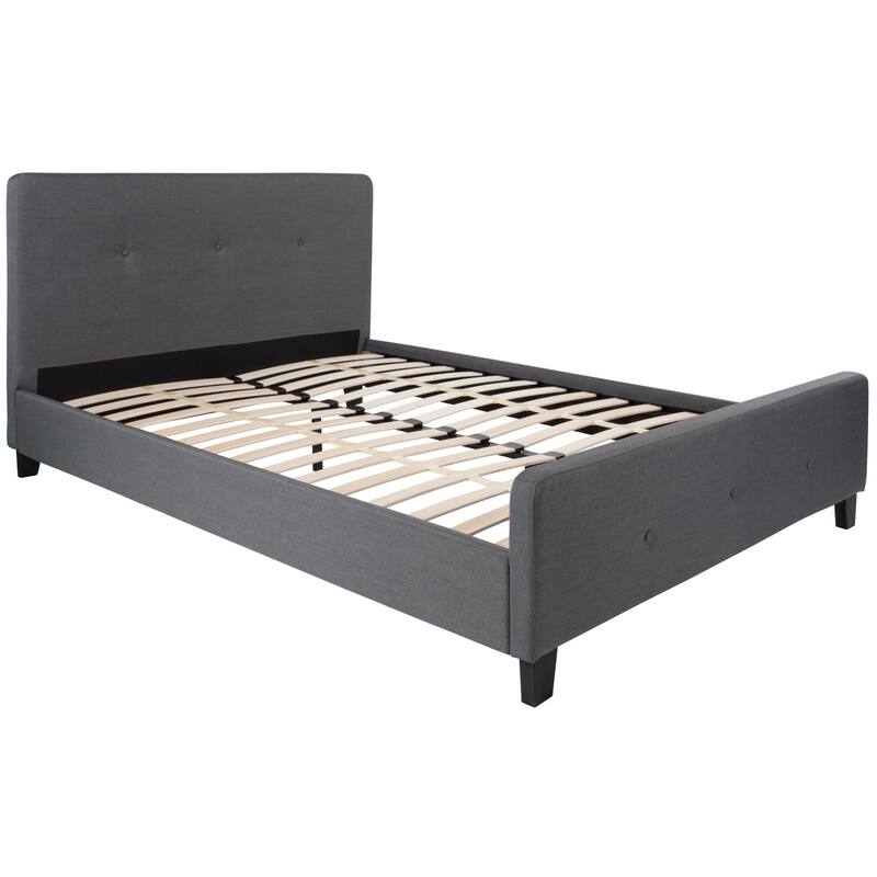Tufted Platform Bed with 10 Inch Pocket Spring Mattress