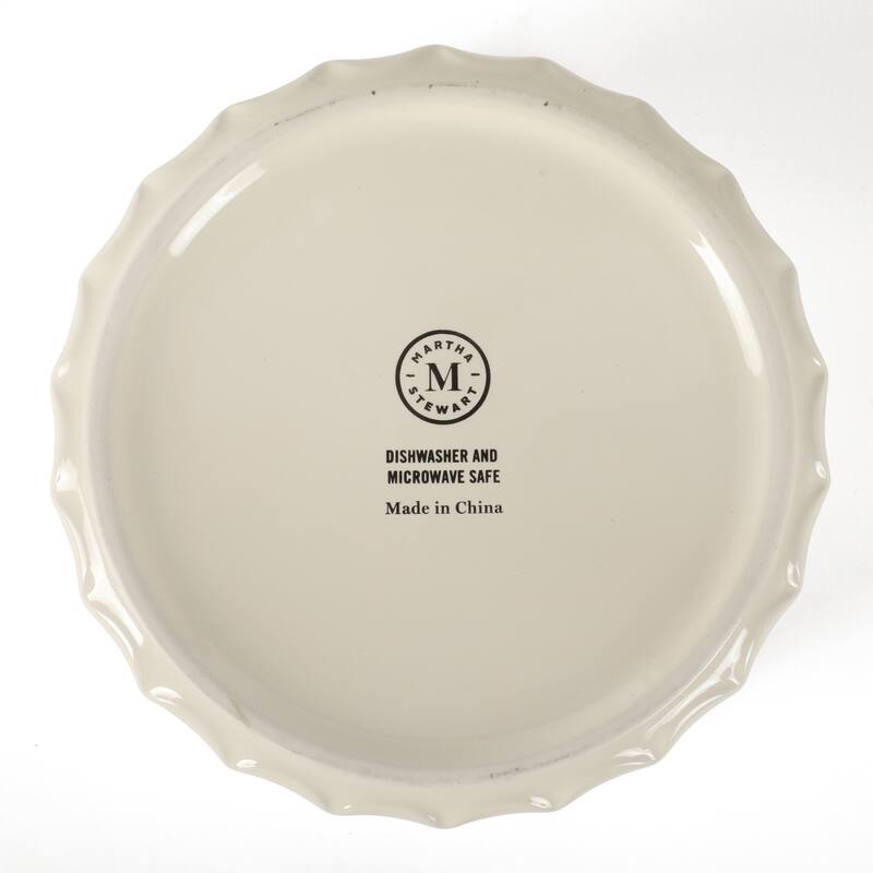 Martha Stewart Broadbrook 6 Piece Stoneware Meal Prep Container Set with Lids, Cream, Oven, Microwave & Dishwasher Safe