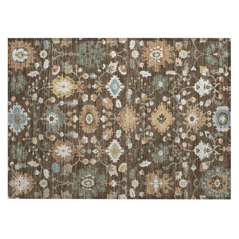 Machine Washable Indoor/ Outdoor Traditional Marci Chantille Rug