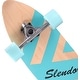 preview thumbnail 5 of 7, 42 in.Geometric Light Blue Longboard Skateboard Drop Through Deck Complete Maple Cruiser Freestyle, Camber Concave