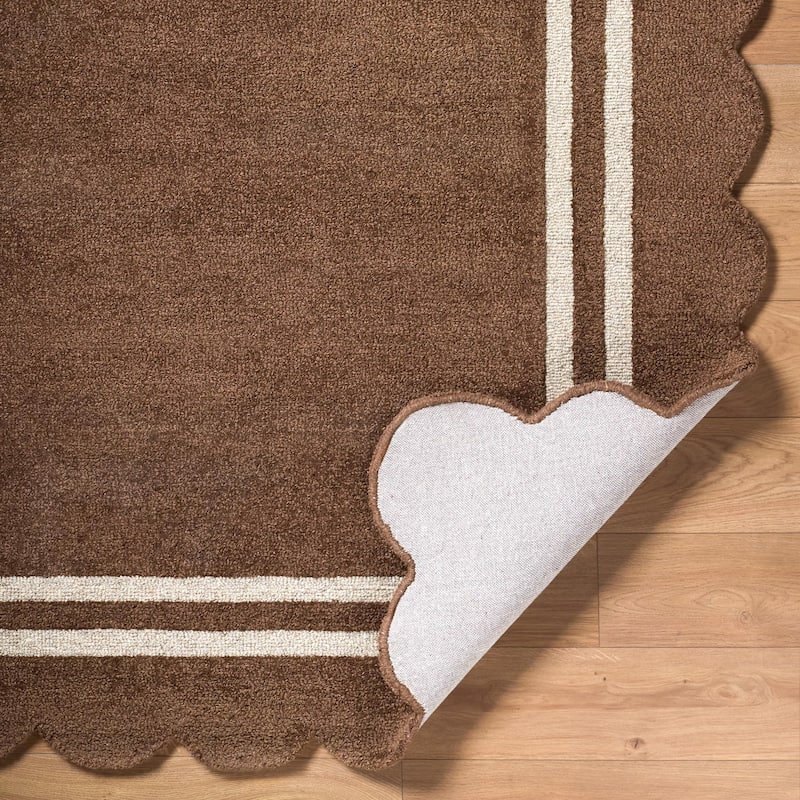 Livabliss Scalloped Modern & Contemporary Area Rug