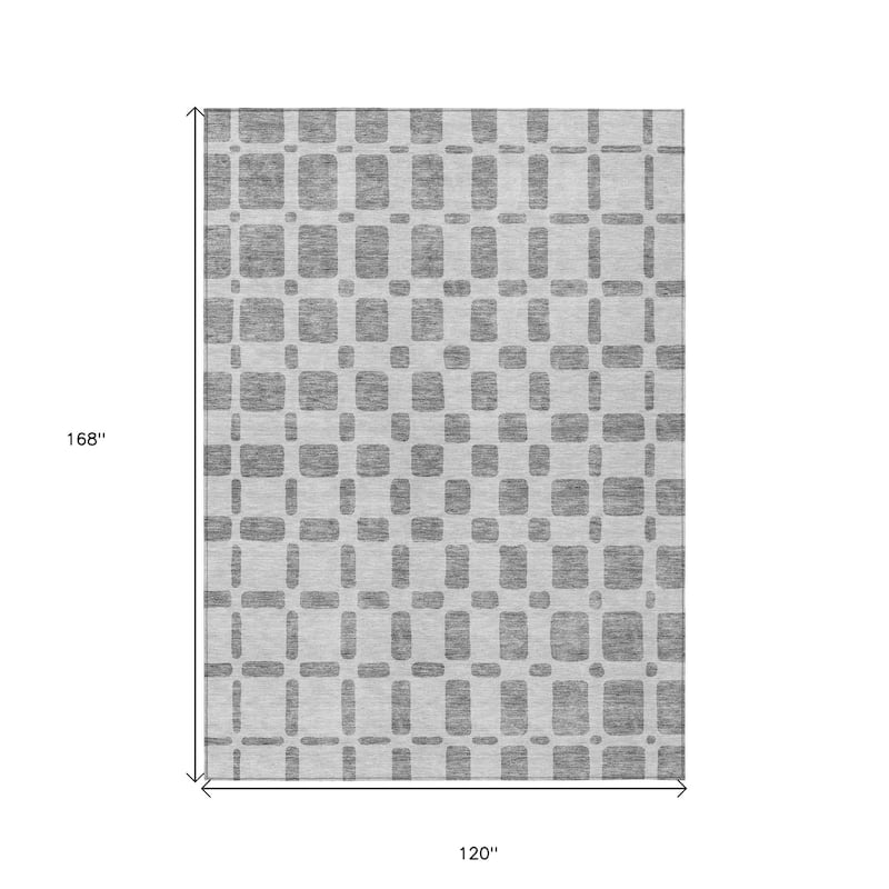 HomeRoots Geometric Transitional Rectangle Outdoor Rug