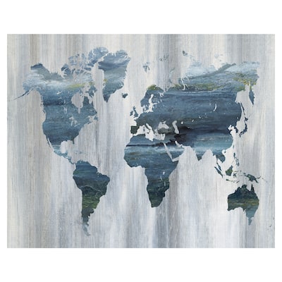 Textural World Map by Nan Canvas Art Print