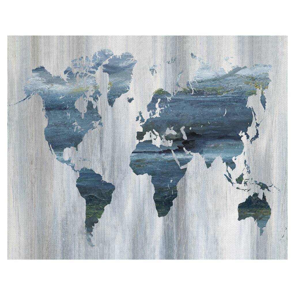 Textural World Map by Nan Canvas Art Print