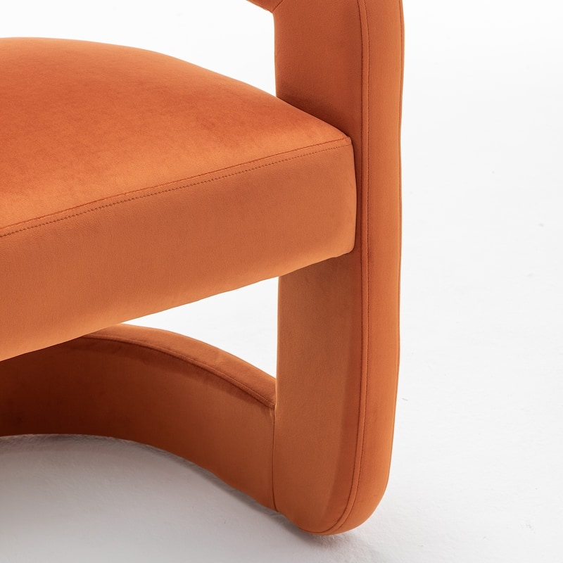 SEYNAR Modern Velvet E-Shaped Open Back Dining chair Set of 4