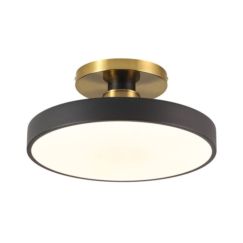 Contemporary Acrylic Dimmale LED Semi-Flush Mount Ceiling Light - N/A