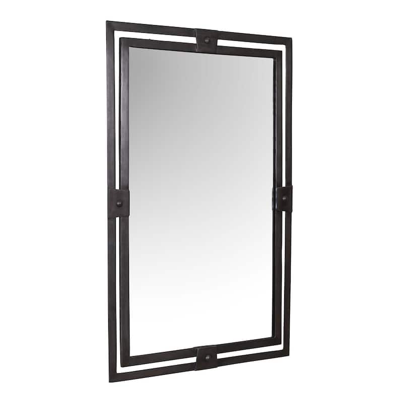 Carbon Loft Iron Dual Framed Gunmetal Mirror