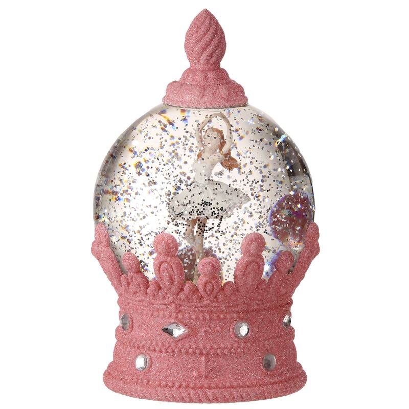 8.5" LED Battery Operate Timer Usb Royal Ballet Water Globe