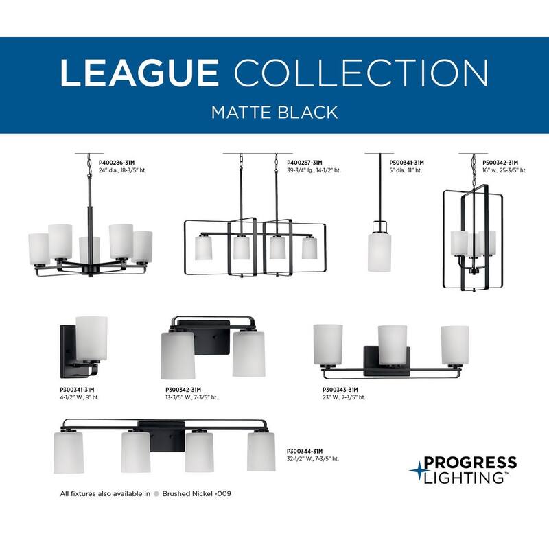 League Collection Two-Light Matte Black and Etched Glass Modern Farmhouse Bath Vanity Light - 13.62 in x 5.5 in x 7.62 in - 13.62 in x 5.5 in x 7.62 in
