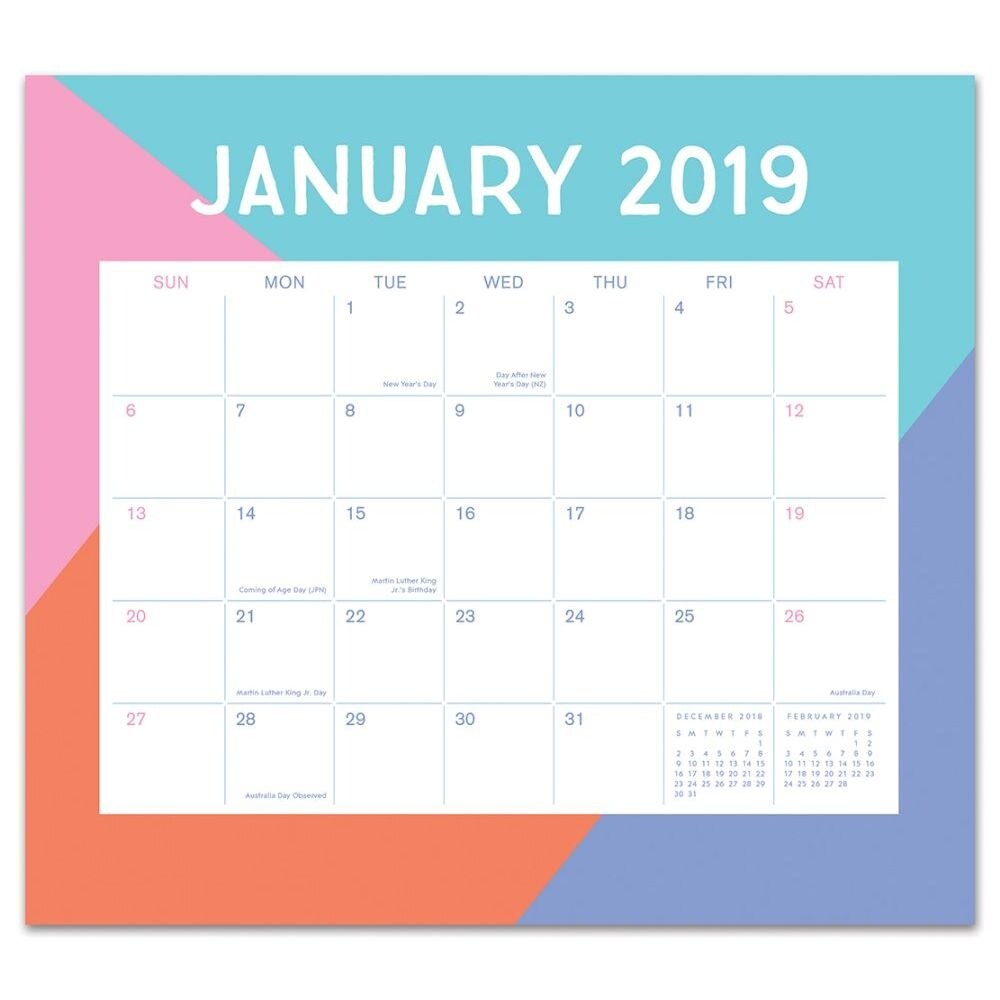 Shop Orange Circle Studio 2019 Magnetic Monthly Calendar Pad August 2018 December 2019 Searchlights Overstock 24337540