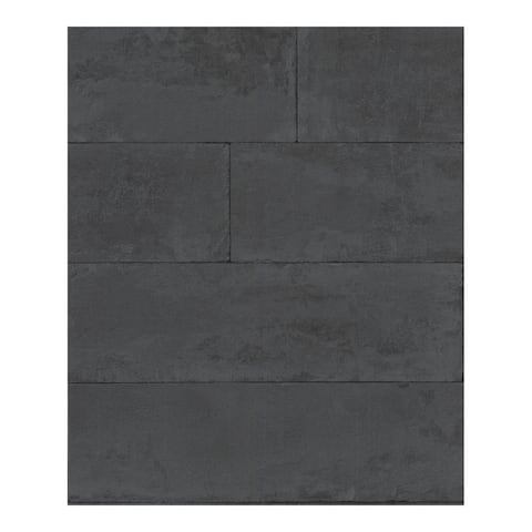 Lanier Black Stone Plank Wallpaper - 21 x 396 x 0.025