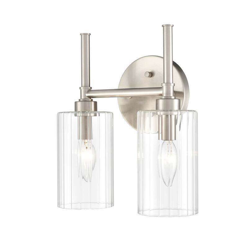Millennium Lighting Chastine Bathroom Vanity Light Fixture with Clear Beveled Glass Shades