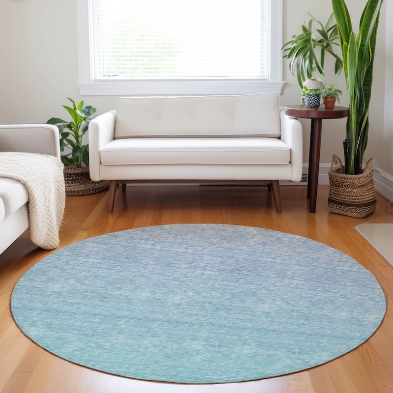 Machine Washable Indoor/ Outdoor Chantille Ombre Solid Rug