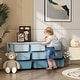 preview thumbnail 1 of 25, Qaba 3 Tier Kids Storage Unit, 9 Drawer Chest Toy Organizer Plastic Bins for Kids Bedroom Nursery Kindergarten Living Room Blue