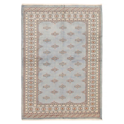 Finest Peshawar Bokhara Denim Blue Rug 5'7" x 7'10" - 5'7 x 7'10