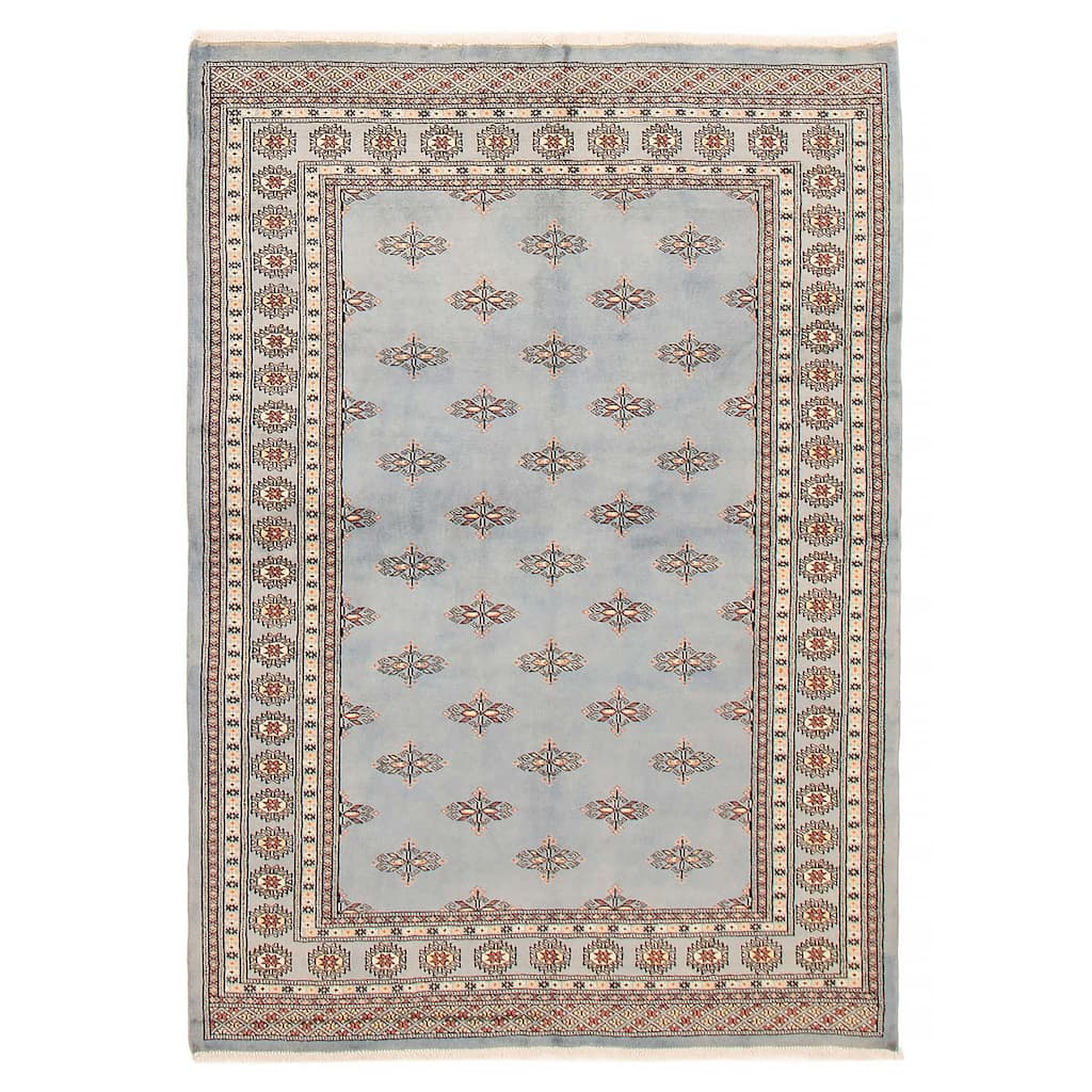 Finest Peshawar Bokhara Denim Blue Rug 5'7" x 7'10" - 5'7 x 7'10