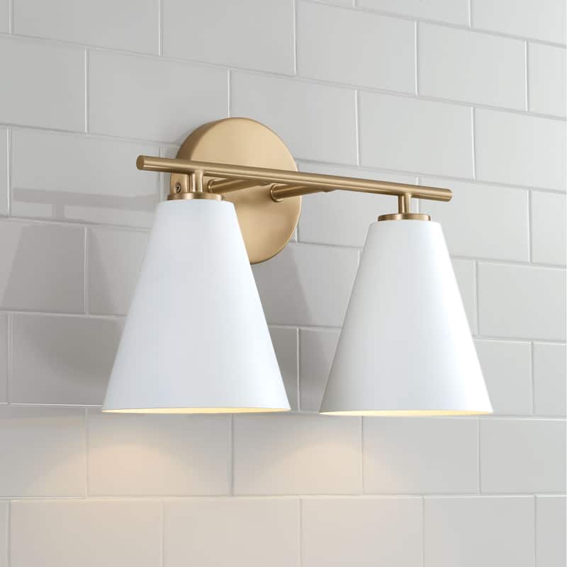 Charlie 2-Light Vanity - 15"W x 10"H x 7"E