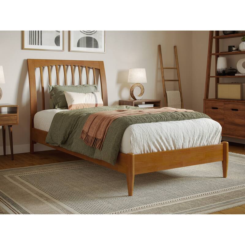 Orleans Solid Wood Low Profile Sleigh Platform Bed