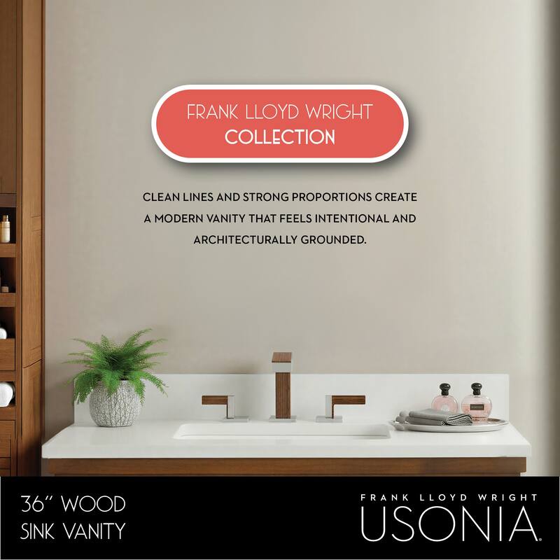 Frank Lloyd Wright USONIA® Harmony 36-inch Wood Sink Vanity