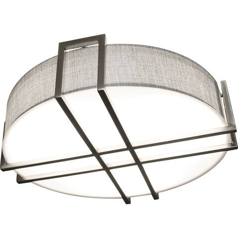 Strick & Bolton Siena 20-inch Satin Nickel LED Flush Mount