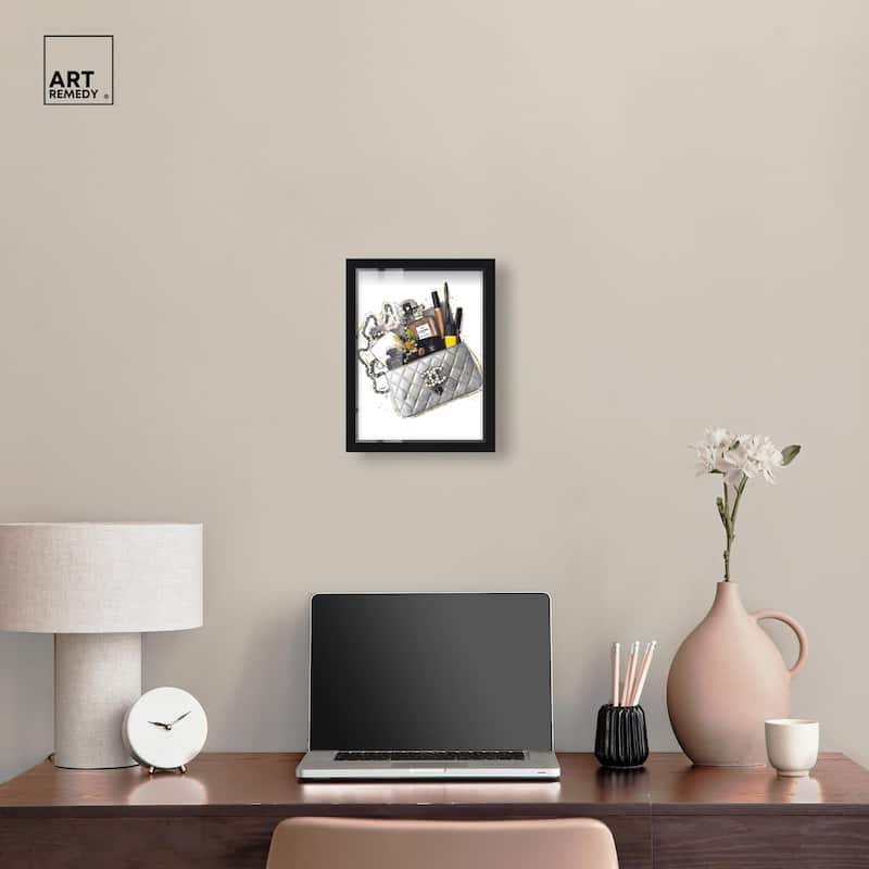 Grey Treasure Bag Shadowbox by Art Remedy