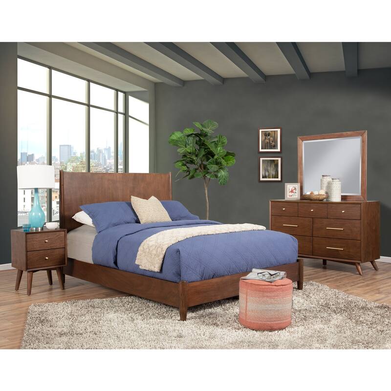 Rustic Gray Nightstand with Smooth Drawers - Stylish Compact Bedroom Storage Solution