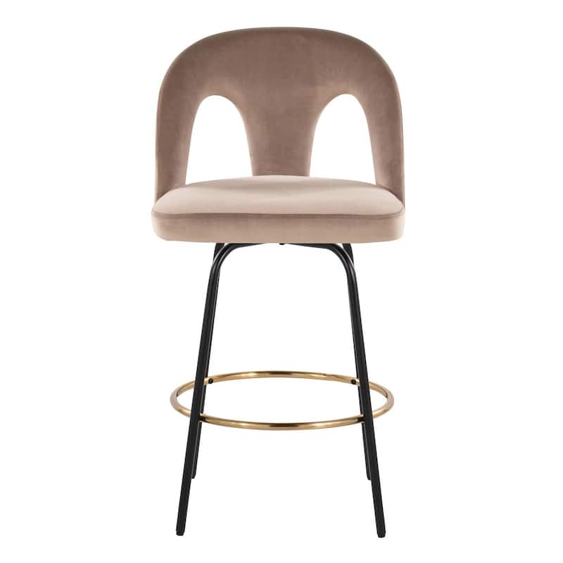 Ava Upholstered 26" Fixed-Height Counter Stool - Set of 2