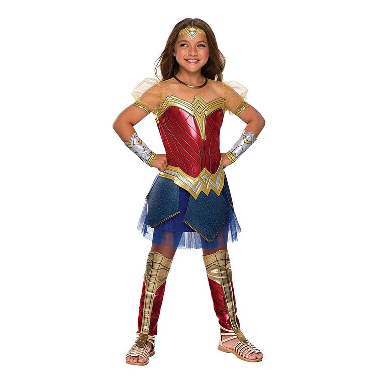 Shop Justice League Movie Wonder Woman Premium Costume Child Red Overstock 17927747