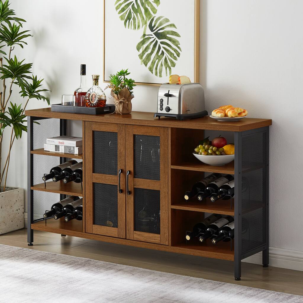 Industrial Wine Bar Cabinet