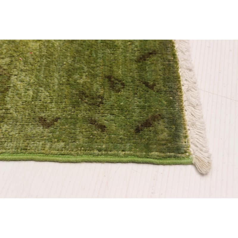ECARPETGALLERY Hand-knotted Vibrance Lime Wool Rug - 6'0 x 8'9