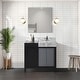 preview thumbnail 50 of 157, Lexora Zilara Bathroom Vanity Complete Set in Black and Grey with Faucet