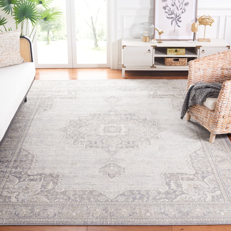 SAFAVIEH Brentwood Taisi Traditional Rug - 10' x 13' - Grey/Light Grey