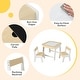preview thumbnail 21 of 19, Kid's Table and Chairs Set with Double-sized Tabletop - 24" x 24" x 19.5"