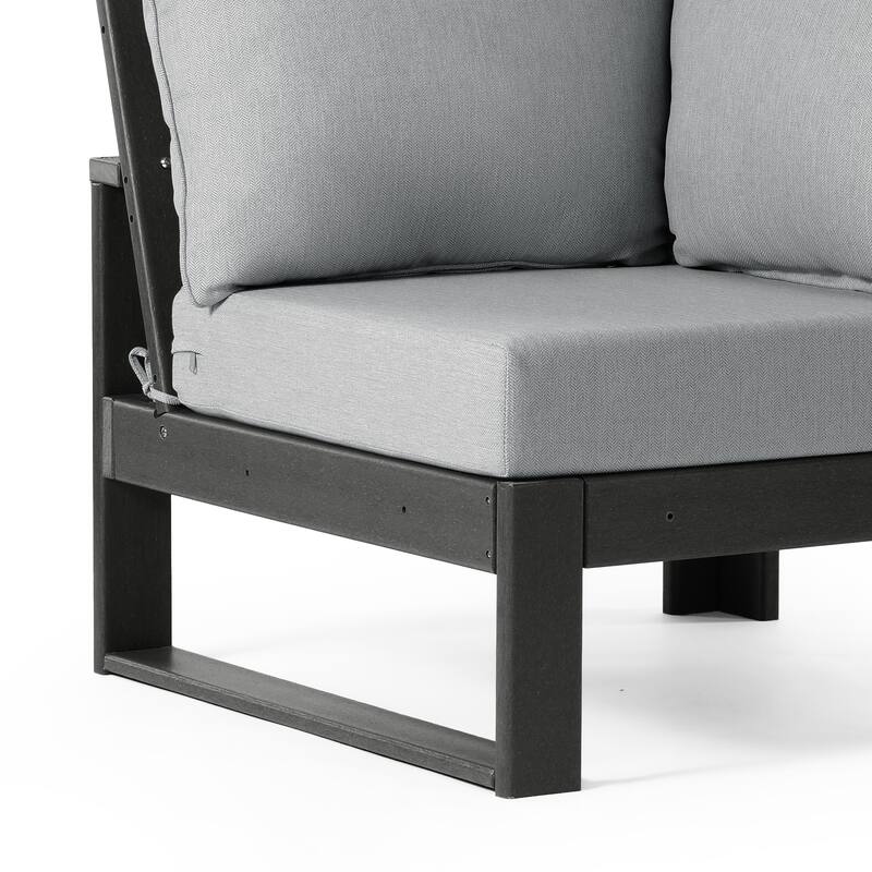 Endless Patio Deep Seating Corner Chair with Gray Frame