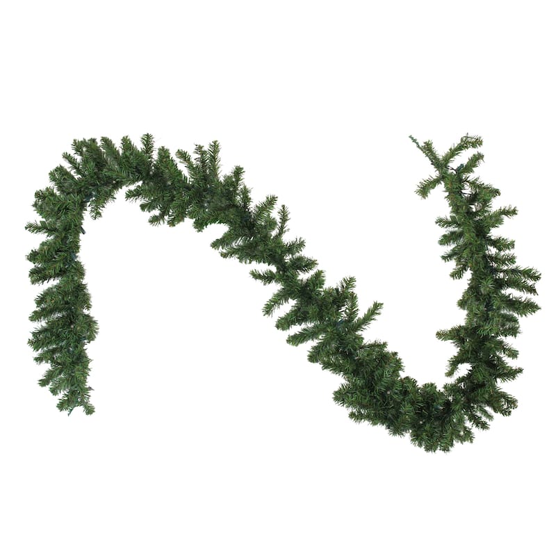 9' x 10" LED Canadian Pine Artificial Christmas Garland Clear Lights