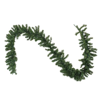 9' x 10" LED Canadian Pine Artificial Christmas Garland Clear Lights