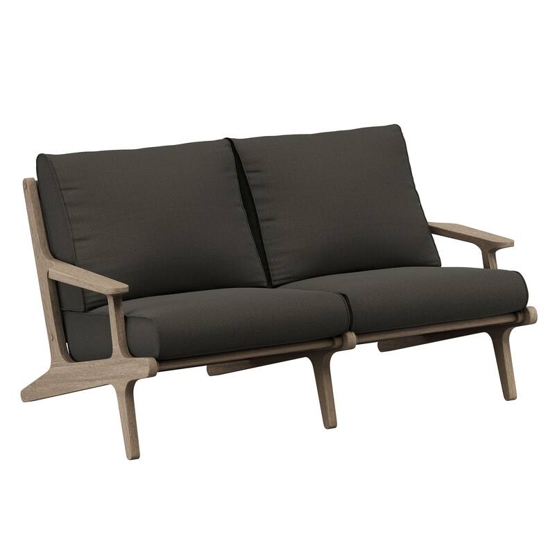 Saratoga Outdoor Patio Teak Wood Loveseat