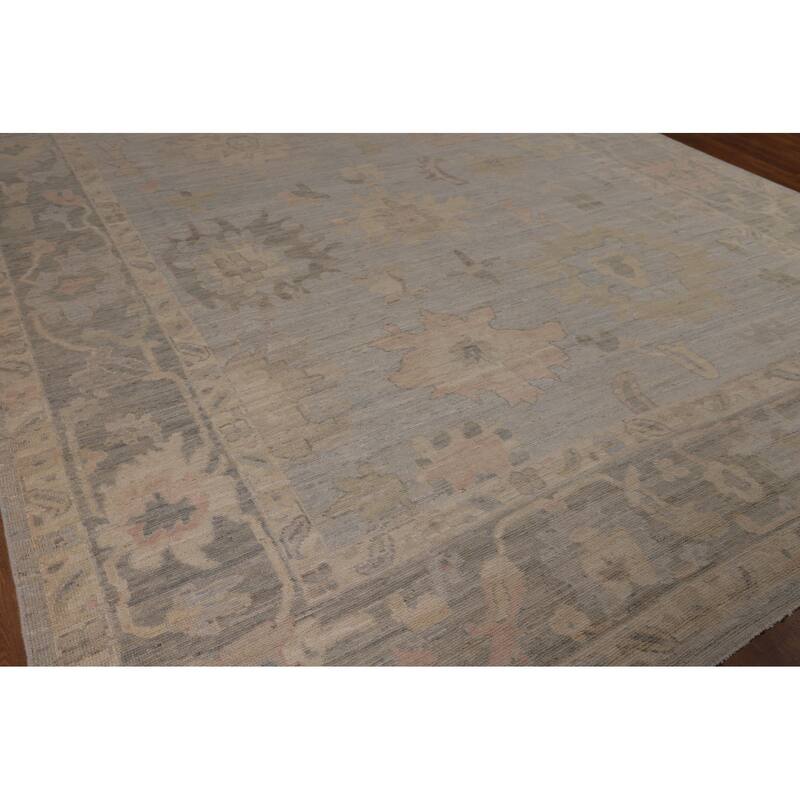 Oriental Oushak Turkish Large Area Rug Hand-Knotted Wool Carpet - 10'2"x 13'11"