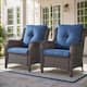 Option Brown Wicker / Blue Cusion
