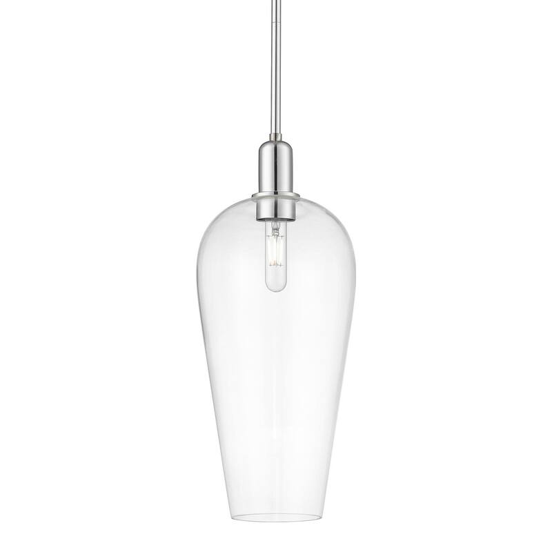 Innovations Lighting 716-1S-20-8 Chelsea Pendant Chelsea 8" Wide Mini - Polished Chrome / Clear Deco Swirl