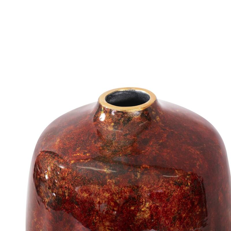 Sharma Crimson Gold Slanted Vase Large