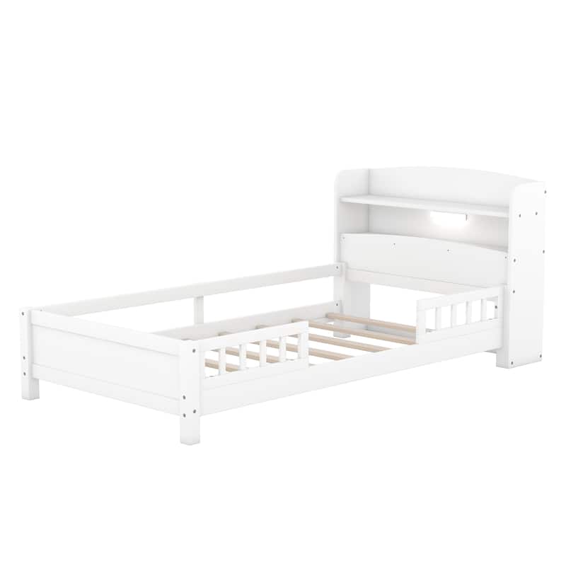 Twin Size Wooden Platform Bed