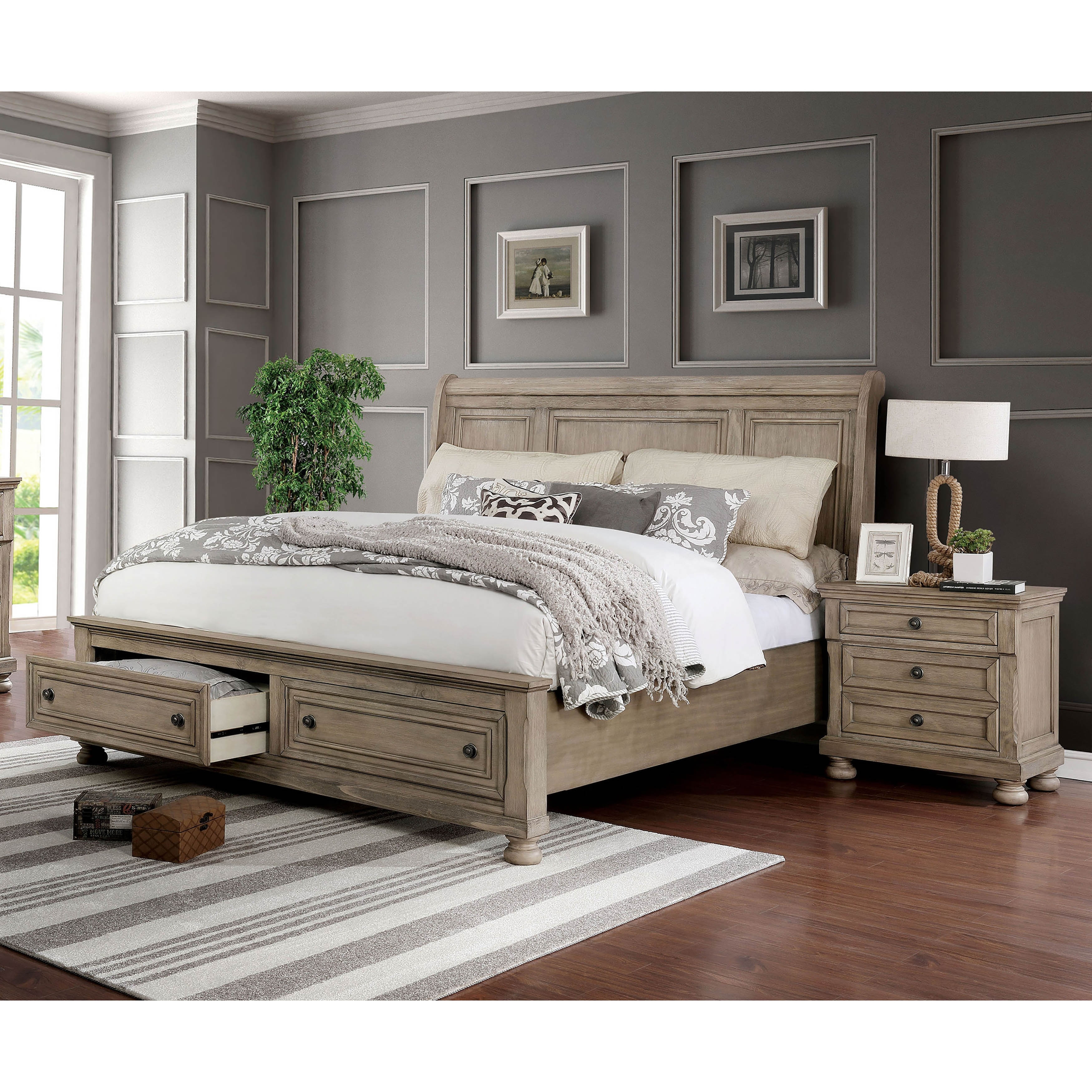 King size sleigh shop bed bedroom set
