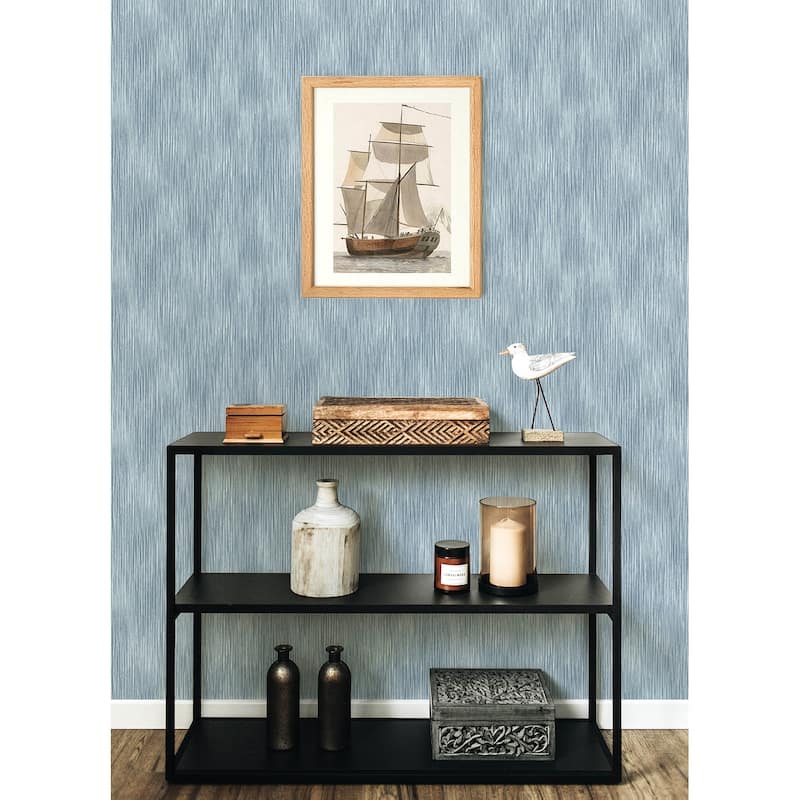 A-Street Prints Largo Sky Blue Striated Wallpaper
