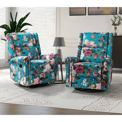 Leopold Transitional Multifunctional Nursery Chair with Swivel Base Set of 2 by HULALA HOME