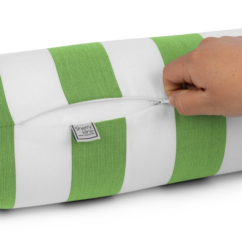 Sherry Kline Indoor/Outdoor Cabana Stripe Set of 2 Neckroll Bolster - N/A