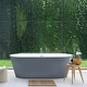 preview thumbnail 1 of 13, Altair Szany 67" x 32" Flatbottom Freestanding Acrylic Soaking Bathtub in Matte Gray with Drain and Overflow