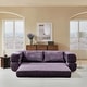 preview thumbnail 3 of 25, Modern Chenille Convertible Sofa Bed Queen Size Split Back Design